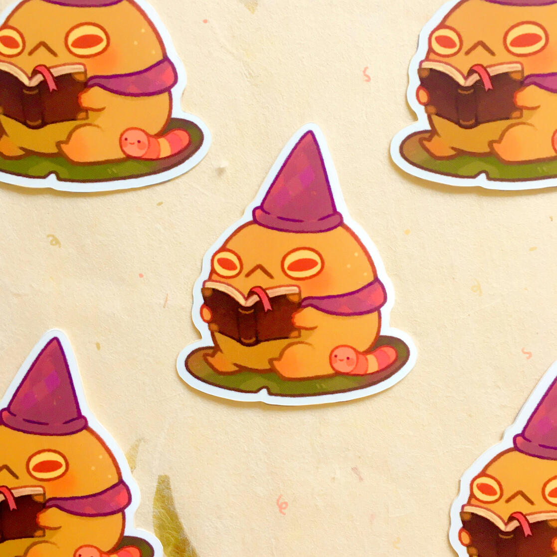 Froggy Wizard Sticker